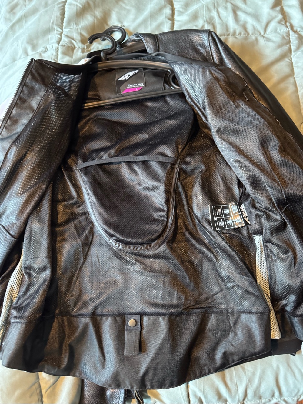 Women’s Fly Racing Grey & Purple Motorcycle Jacket - Performance Riding Gear - Picture 6 of 11